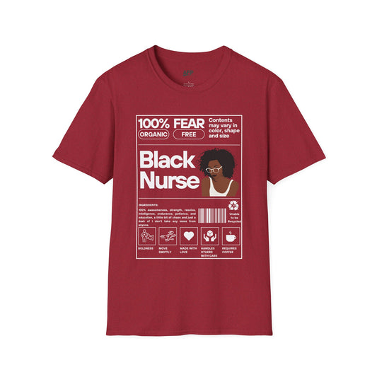 Black Nurse Label soft style T-Shirt