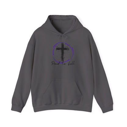 Paid in Full, In Purple Unisex Hooded Sweatshirt